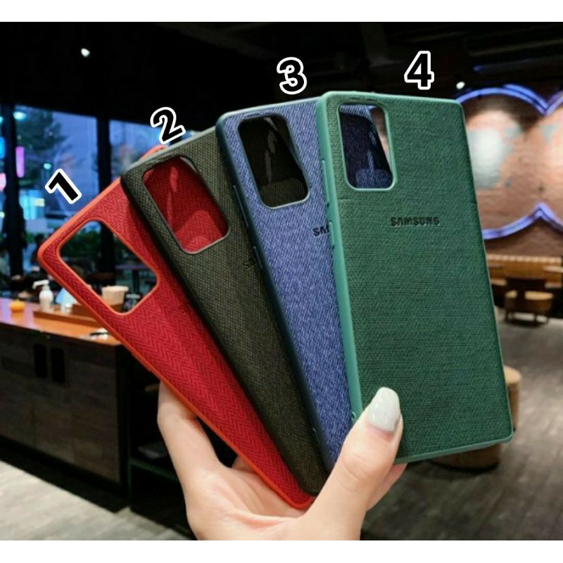 Case Cover Casing Canvas Denim Samsung A71 / A52 / A52S 5G / S20 Plus