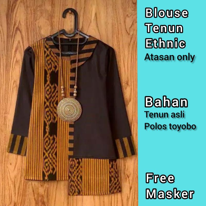 blouse etnik blouse tenun atasan tenun baju kantor etnik baju tenun etnik uswah collection
