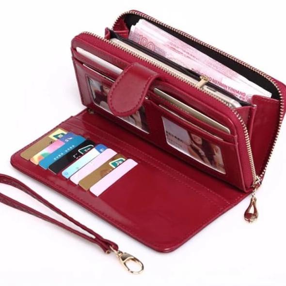 Dompet Panjang Wanita Dompet Cewek Kulit Pu Tebal Wallet Elegan –IRL.17Ma22w