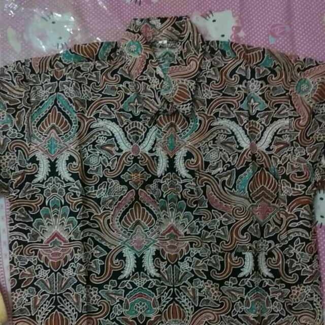 Kemeja Batik Lengan Pendek Hrb026 Kenongo Hem Pendek Padi Murah Keren M L Xl Batik Pria Wajik Biru