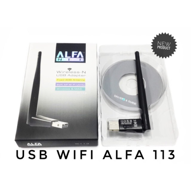 ALFA NET 113 WIRELESS N USB ADAPTER - USB WIFI ANTENA 3dbi