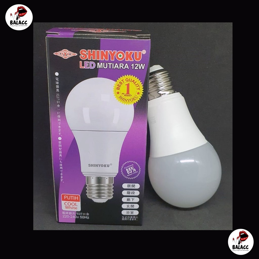 Lampu Led Shinyoku Mutiara 12 Watt Garansi 1 Tahun / Lampu Shinyoku 12w / Lampu Bohlam 12 Watt