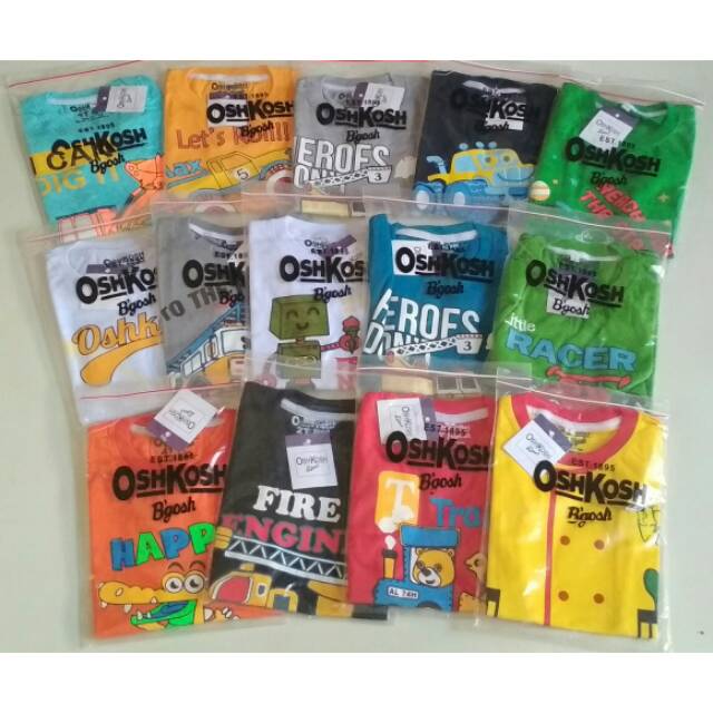 Kaos oshkosh anak laki-laki umur 1-6 tahun