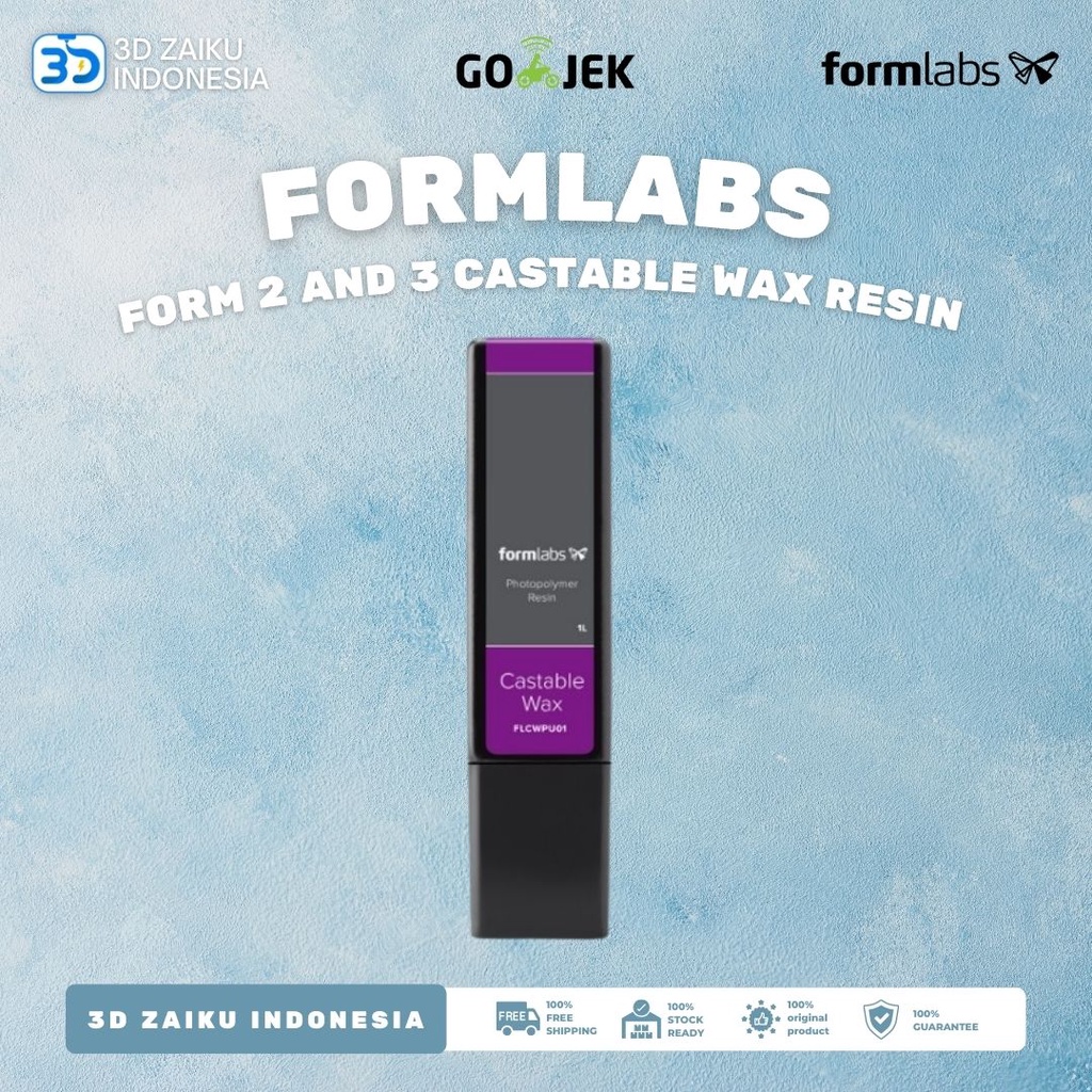 Original Formlabs Form 2 and 3 Castable Wax Resin for 3D Printing