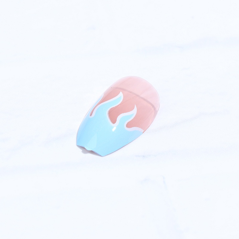 # Kaos T-Shirt Wanita Lengan Pendek Motif Print #Kuku Palsu Full Cover Motif Api Untuk Nail Art