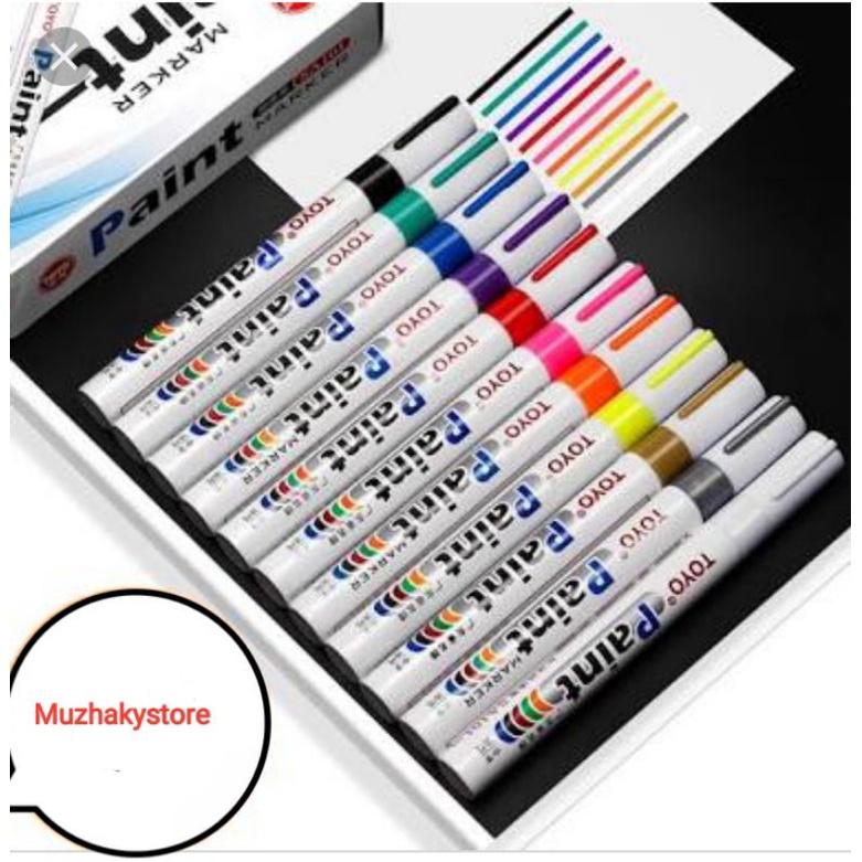 

Spidol Ban Toyo VAuto Original Import Permanen Tahan pada permukaan kayu batu besi kertas plastik karet