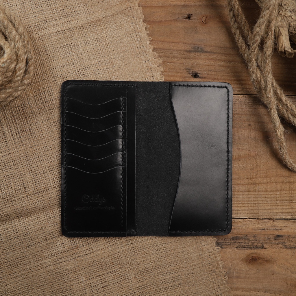 Dompet Panjang Kulit Asli Pull Up Seri CABRIOLE Warna Hitam - Leather Phone Wallet