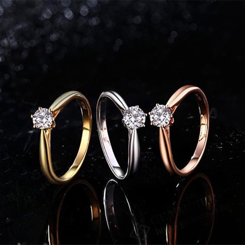 Cincin Sterling Silver 925 Dengan Cubic Zirconia Untuk Wanita