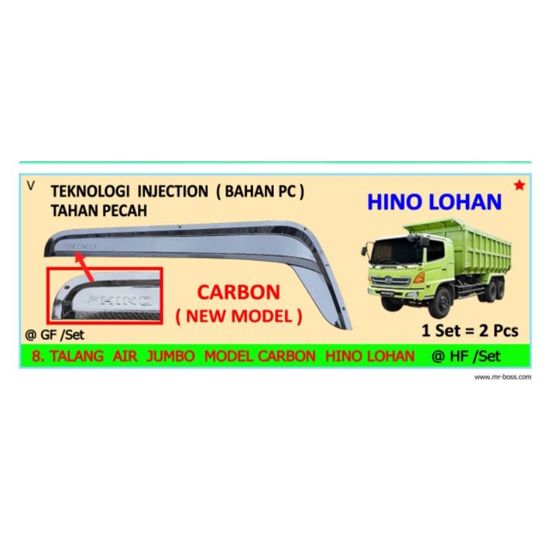 TALANG AIR TRUK HINO 500 JUMBO,TALANG AIR HINO LOHAN SATU PASANG