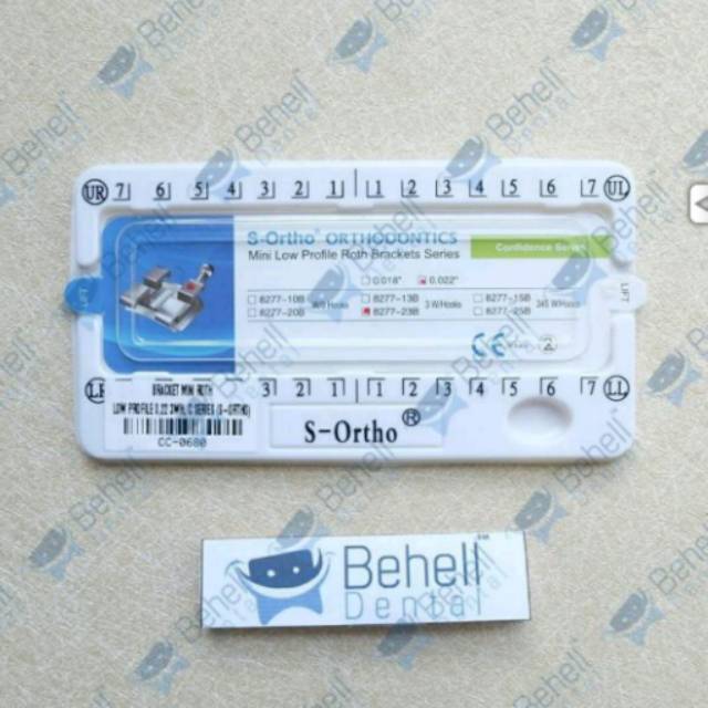 ORIGINAL BRACKET BEHEL SINYE S-ORTHO Mim Mini Roth With Hook // Bracket Kawat Gigi Ortho Untuk Perawatan / Perbaikan / Metal Metalic Metalik Braces Orthodontic / Behelldental Silver