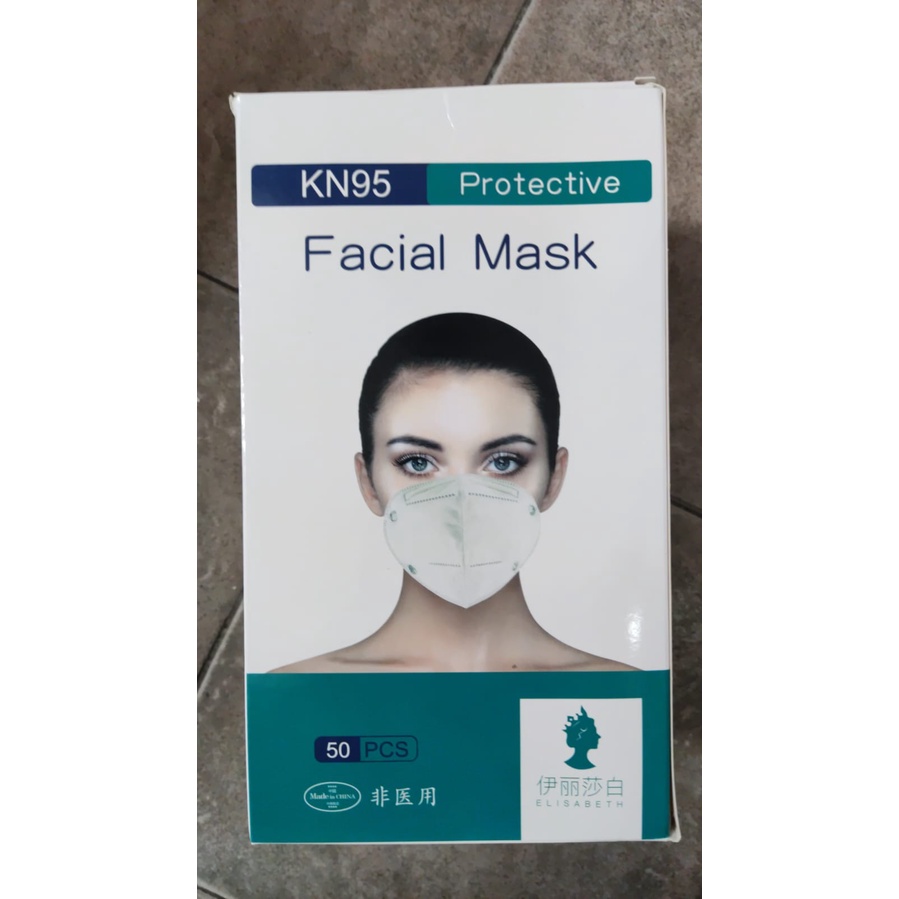 Masker KN 95 Elisabeth 5 ply Original - Putih