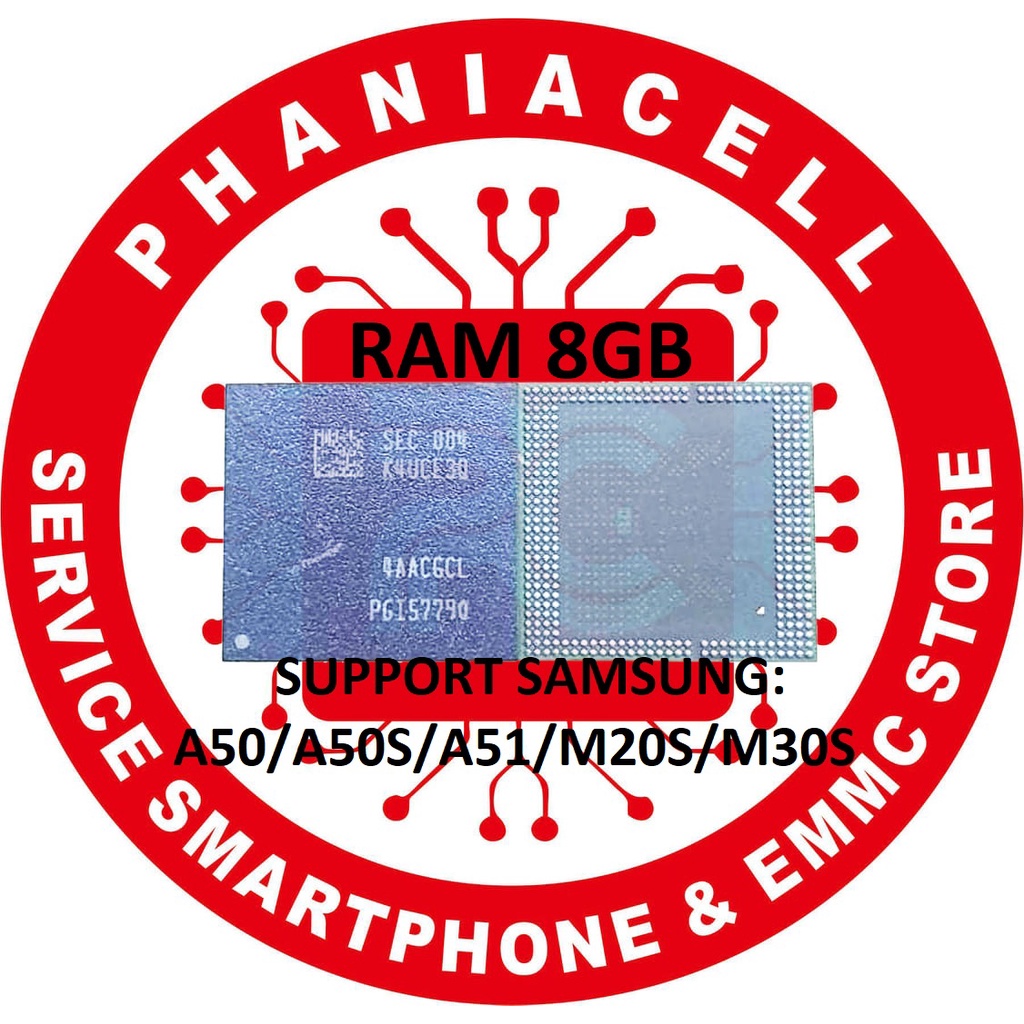 IC RAM 8GB K4UCE3Q4AA-CGCL SAMSUNG A30S A50 A50S A51 M20S M21 M30 M30S M31 SECOND