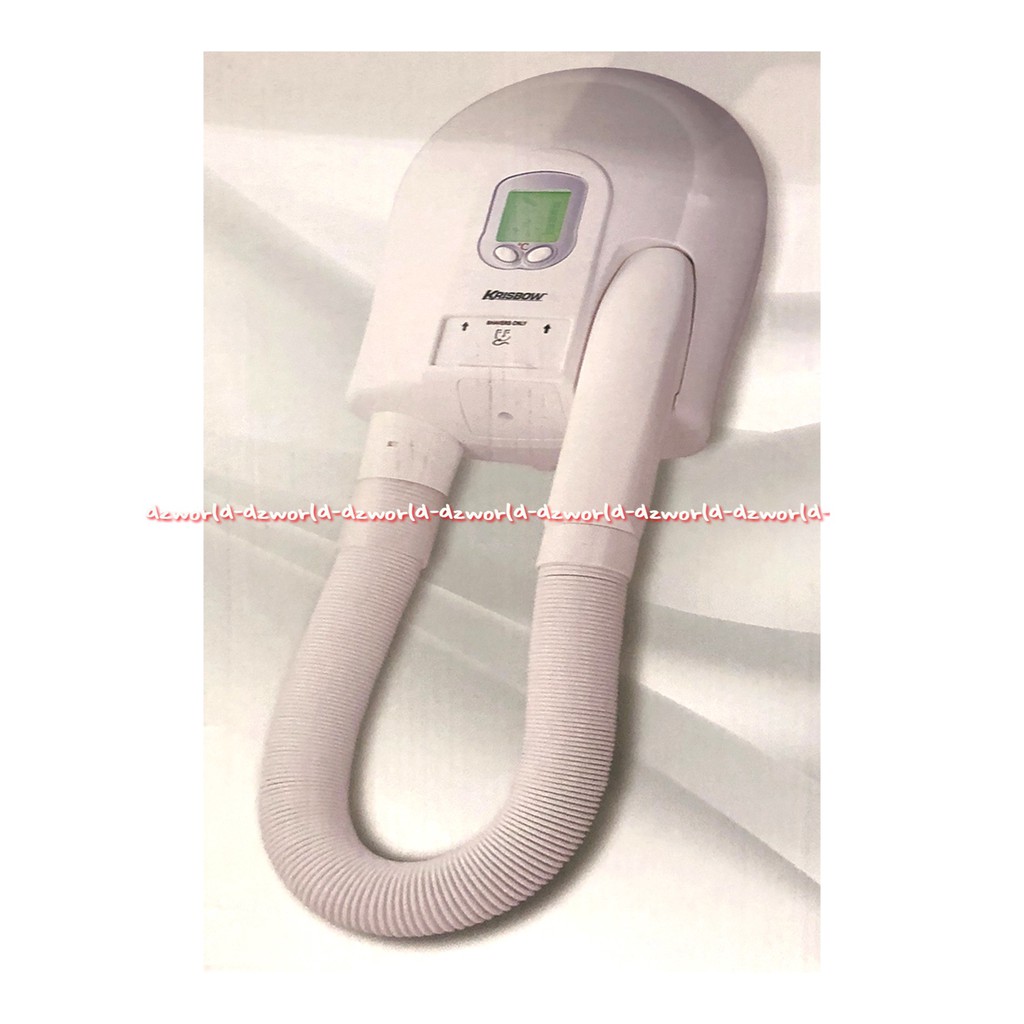 Krisbow Wall Hair Dryer Digital Pengering Rambut Menempel Pada Dinding Kris Hairdryer Model Hotel White Hair Dryer Warna Putih