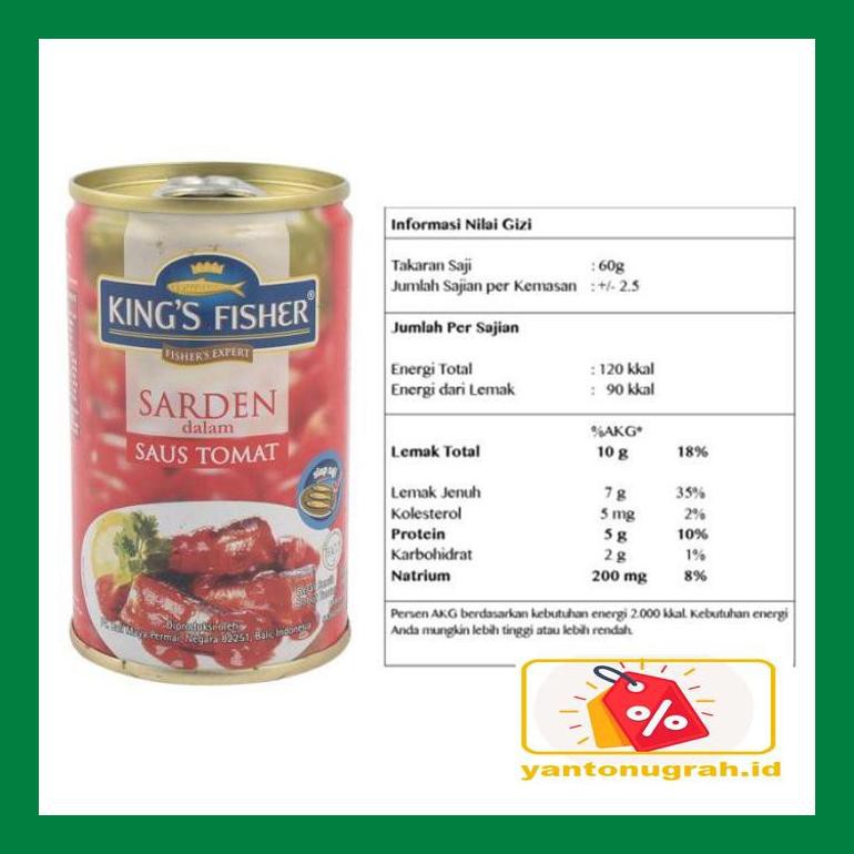 

Ytnksot Paket 3 Pcs King'S Fisher Sarden Mini Saus Tomat Makanan Kaleng 155 G Sotyt07