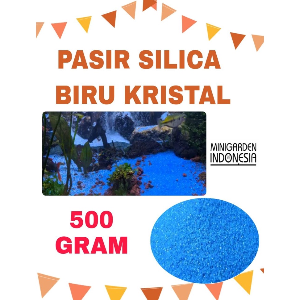 PASIR SILIKA BIRU KRISTAL ECERAN silica sand media dasar aquarium pasir air terjun aquascape