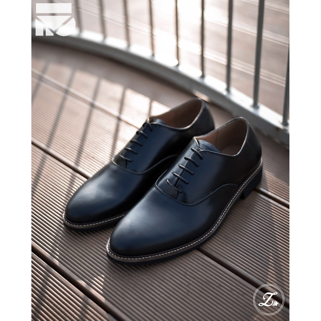 GETAFE BLACK | FORIND x Zapato | Sepatu Kulit Asli Vintage Formal Klasik Kulit Pria/Cowok/Men-Oxford