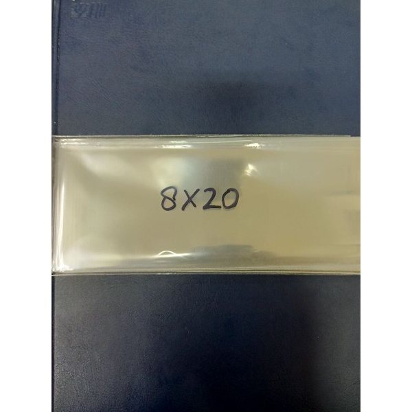 Plastik opp ukuran 8x20cm Untuk pelindung uang kuno (1 pack)