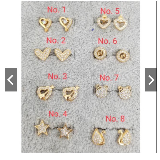 Deb's collection Anting Giwang Gold Diamond Xuping Titanium Antikarat Antialergi