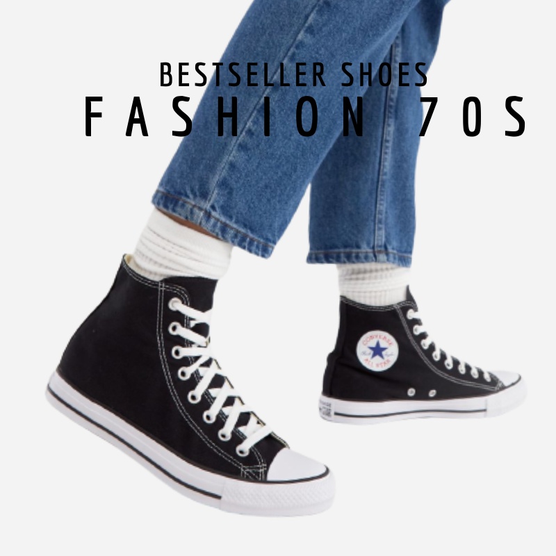 SEPATU CONVERSE 70S HIGH BLACK WHITE PREMIUM