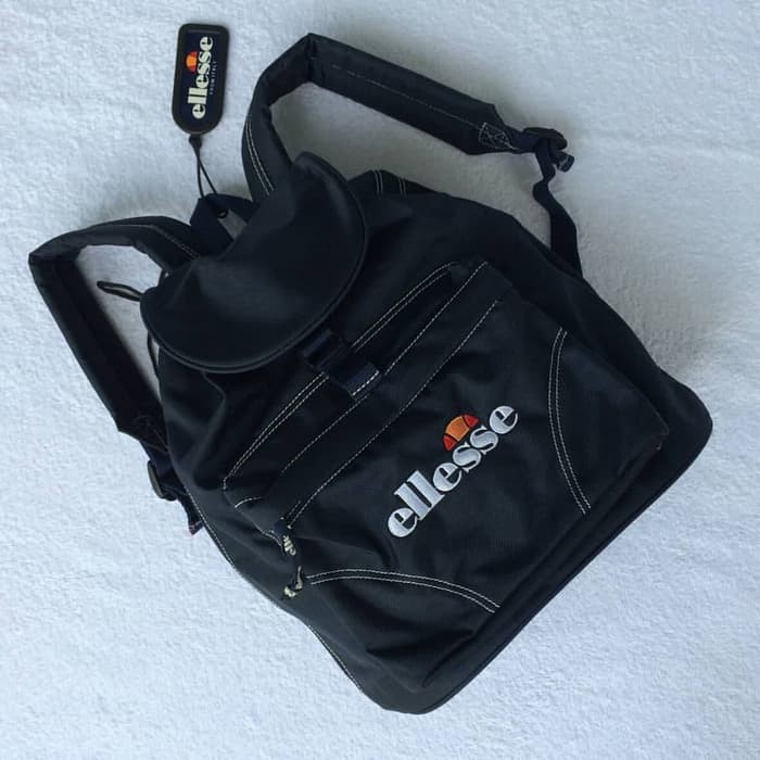 Tas Ransel Serut Rucksack ELLESSE ORIGINAL Navy Biru Dongker