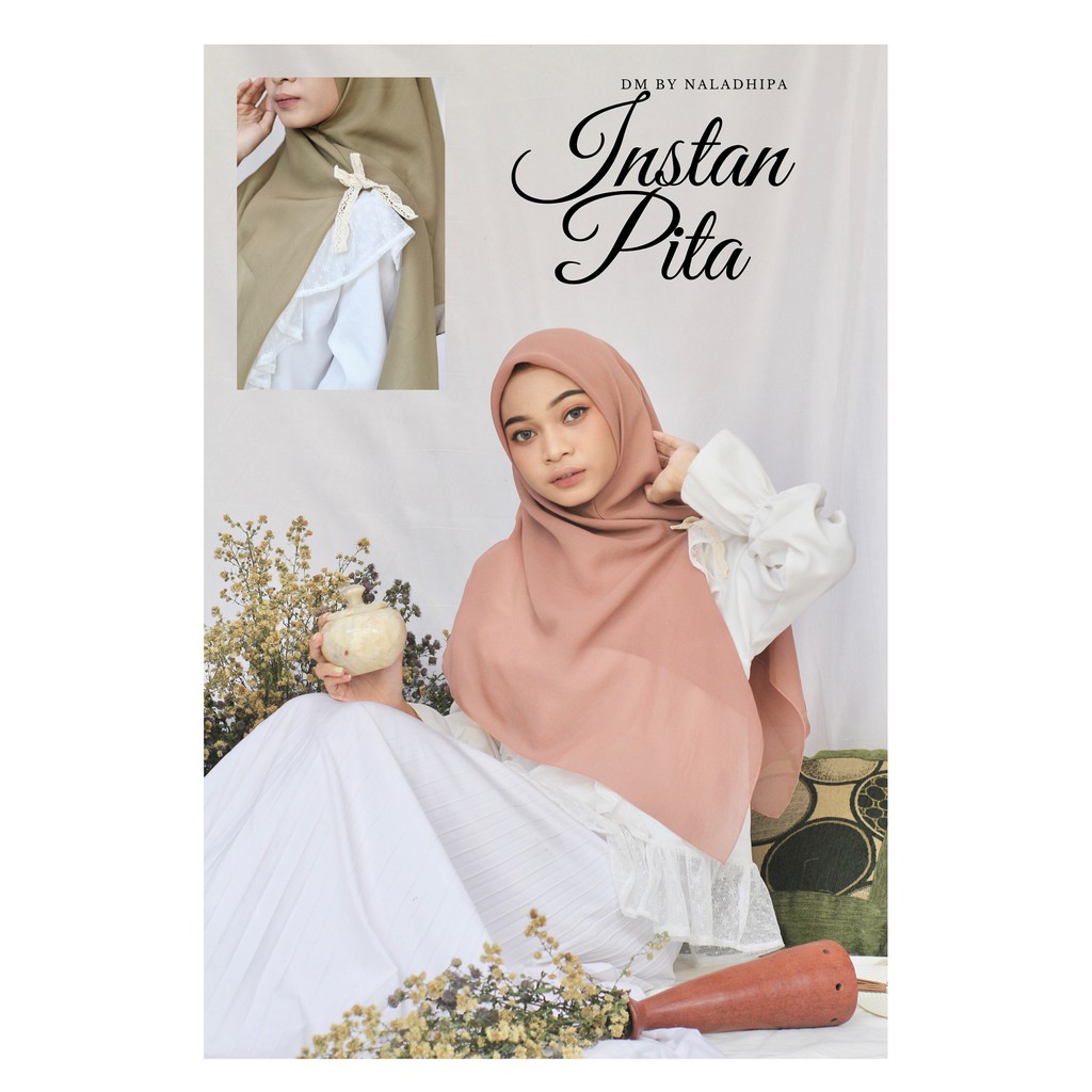 HIJAB INSTAN PITA / INSTAN RENDA / SEGI EMPAT INSTAN POLLYCOTTON