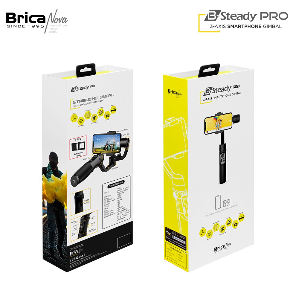 Brica B-Steady PRO 3 Axis Stabilizer Smartphone Gimbal