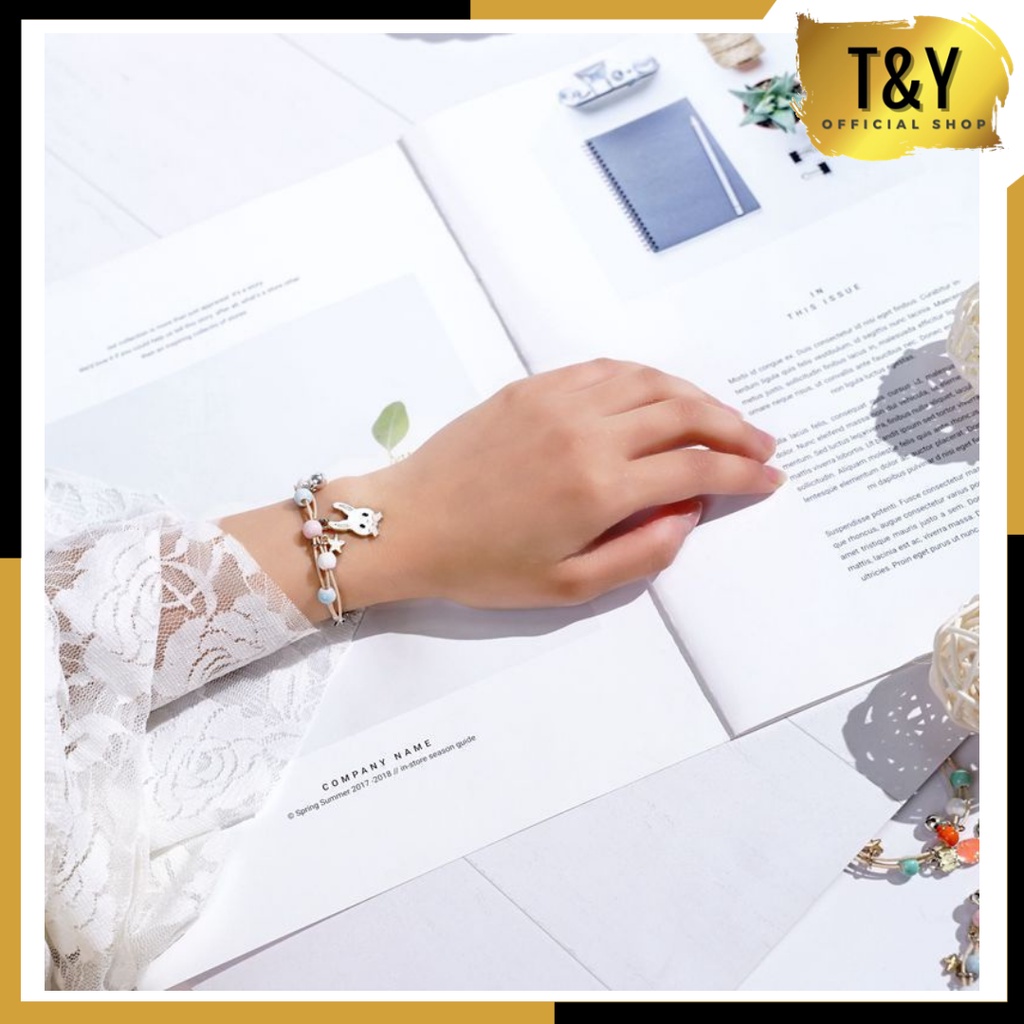 T&amp;Y Gelang Couple Wanita Karakter Gelang Persahabatan Tali Lucu Bracelet Korea Unicorn Couple Sahabat Manik Tali Wanita Braided Friendship Adjustable Aksesoris Motif Persahabat