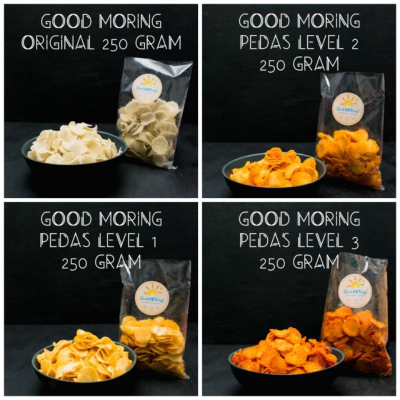 

Good Moring 250 gr Original dan Pedas