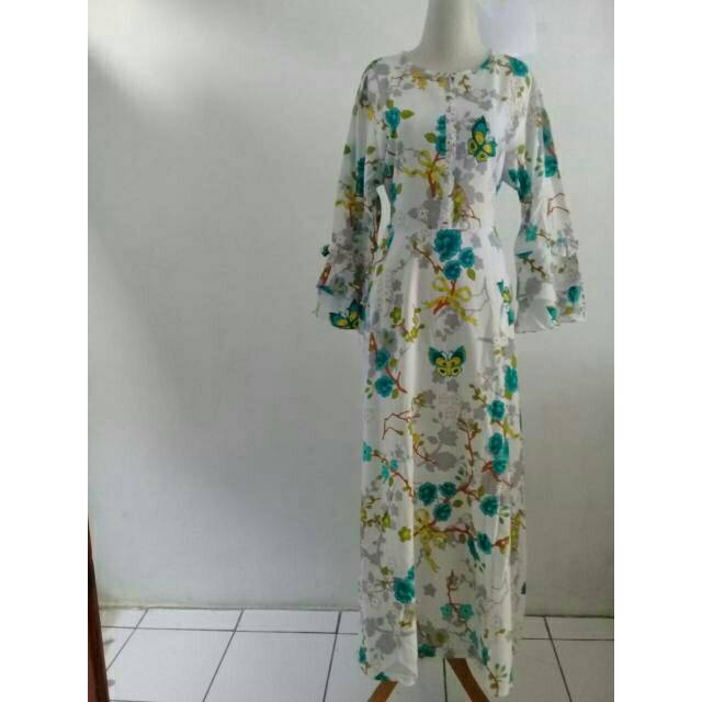 Gamis katun kupu tangan terompet