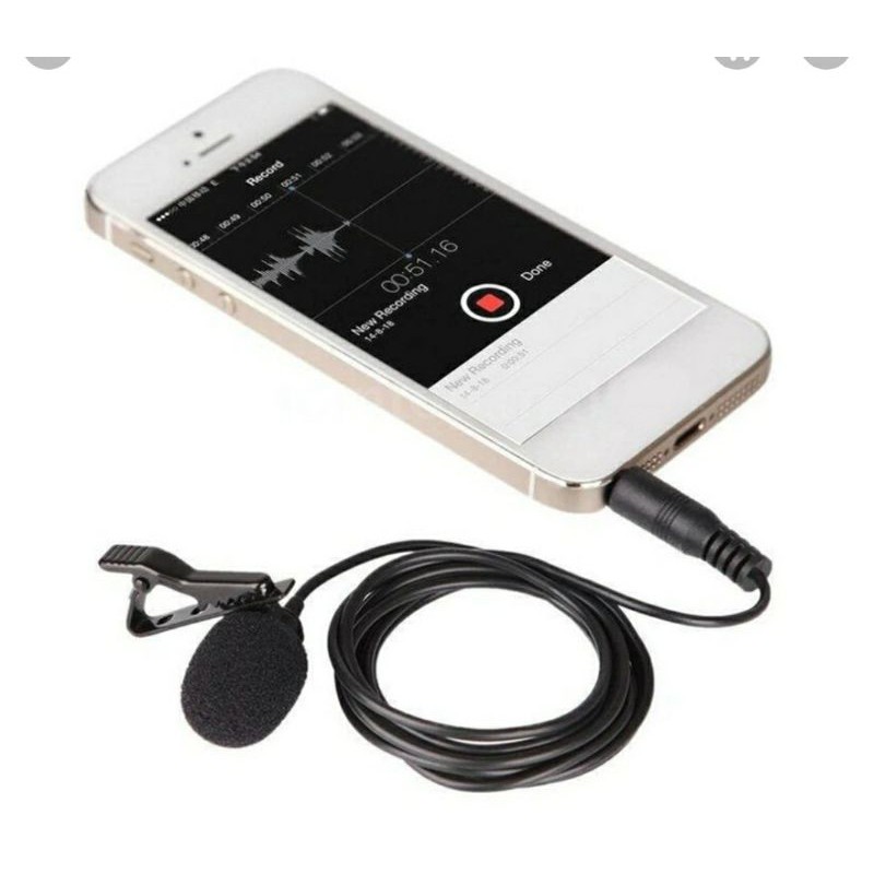 Clip On Microphone 3.5mm Mini Mikrofon clipon Lavalier Mic smartphone youtuber sound