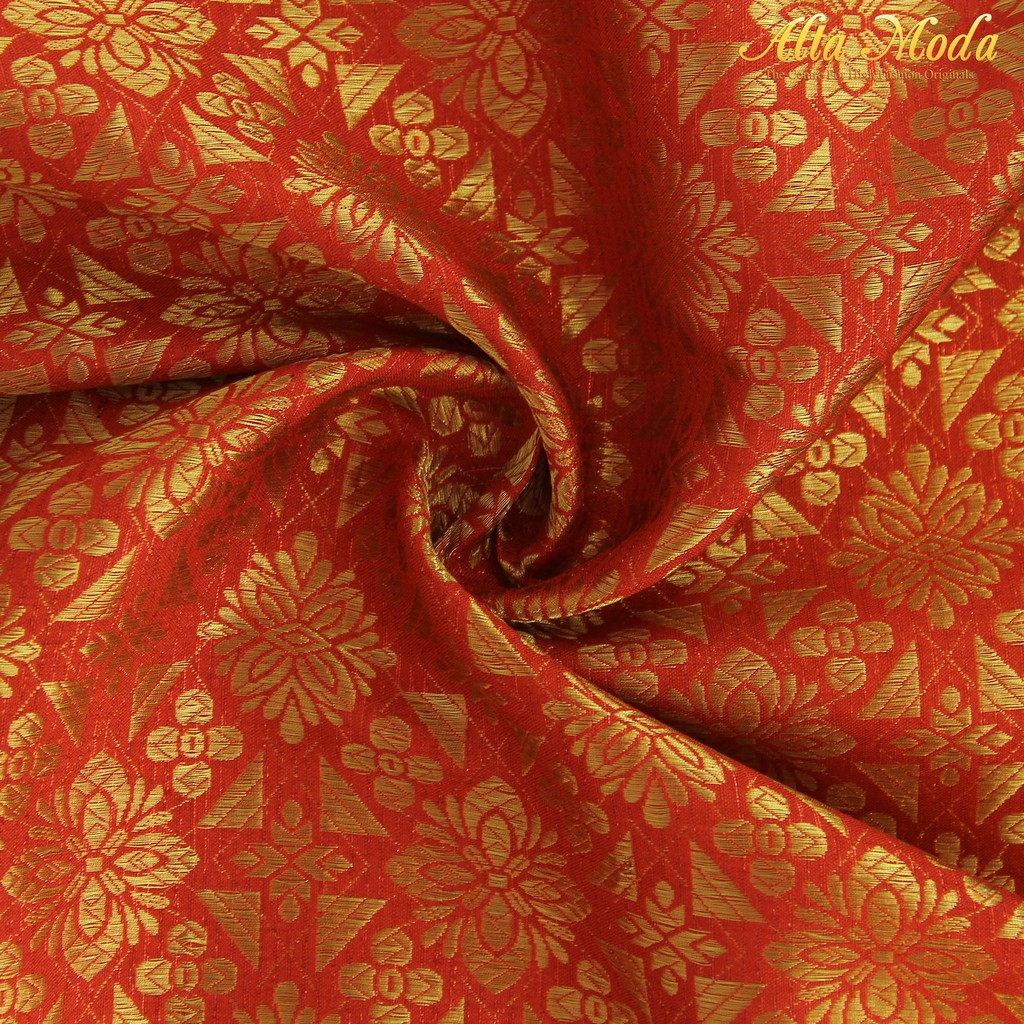 

Alta Moda Songket Motif Palembang Orange Mix Benang Gold (1M)