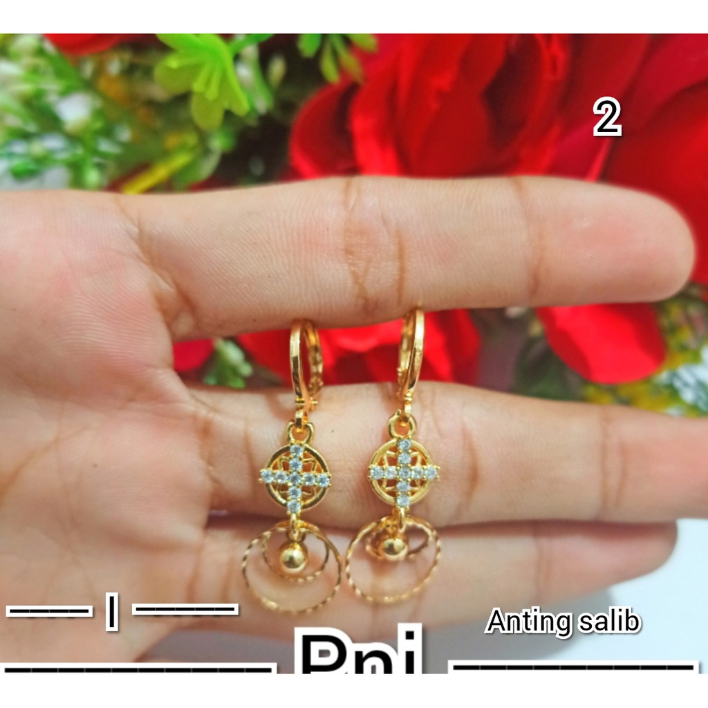 Anting Dewasa Permata Salib (COD)