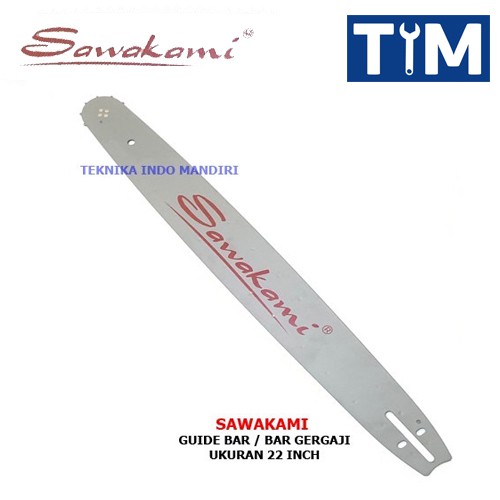 SAWAKAMI Bar Gergaji Mesin 22 INCH / Bar Chainsaw / Guide Bar 22 INCH / Bar Senso