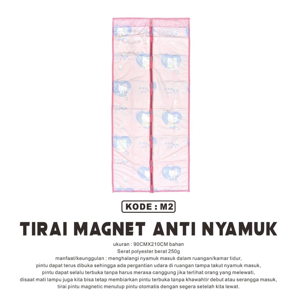 Tirai Magnet Anti nyamuk Tirai Pintu Motif Random Bahan Halus Tirai Anti Nyamuk