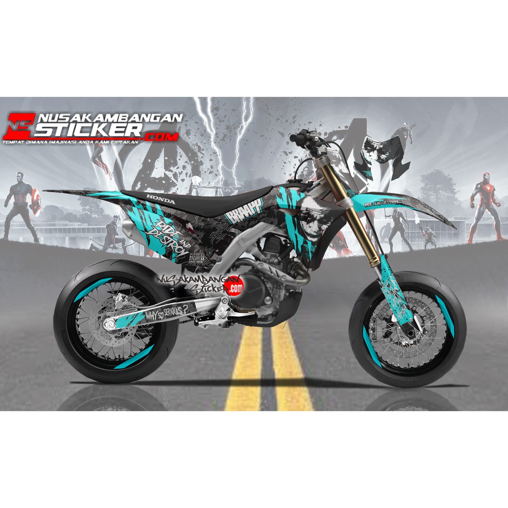 Decal sticker CRF 150 L joker hijau tosca Stiker Full Body