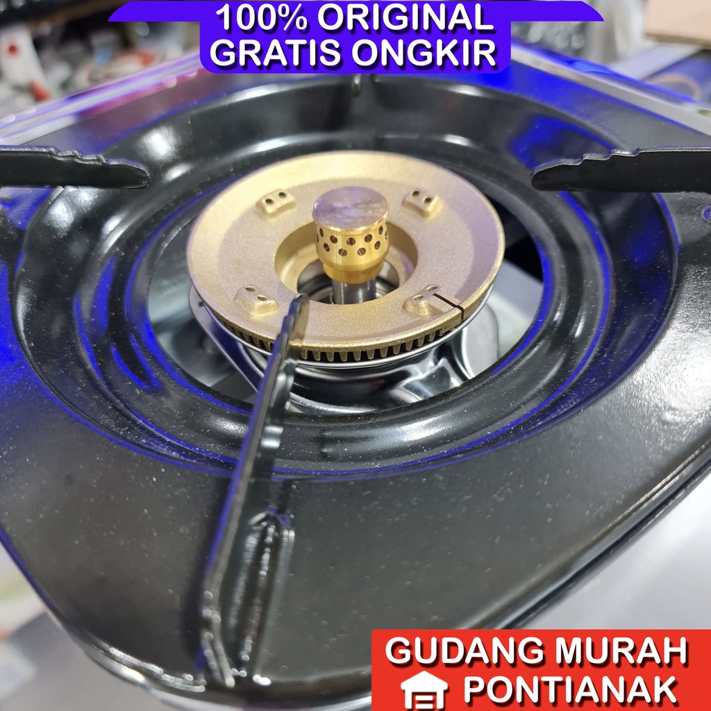 Kompor Gas Rinnai  dengan api Lilin RI 511A / RI-511A 511 A  1 tungku stainless  anti karat