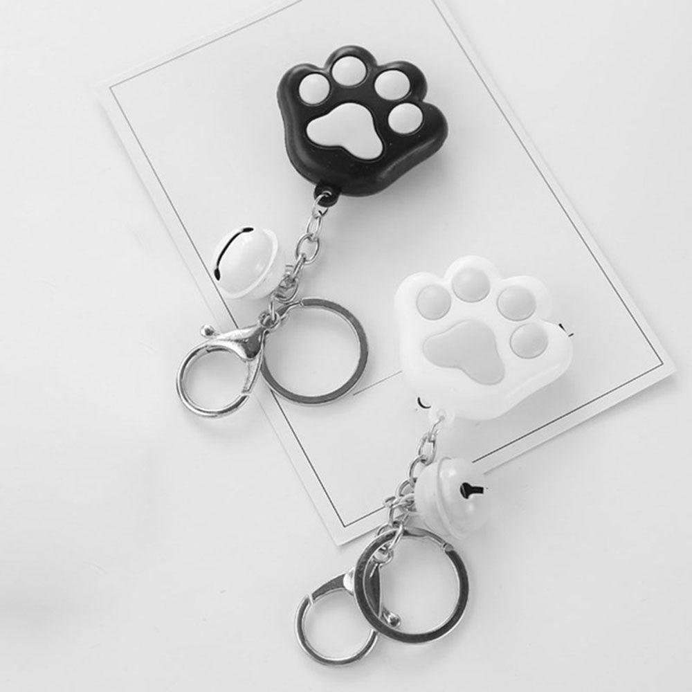 Lanfy Mainan Gantungan Kunci Kaki Kucing Angka Puppy Aksesoris Mobil Teman Lucu Dengan Bell Pendant Holder Senter Figure 3D