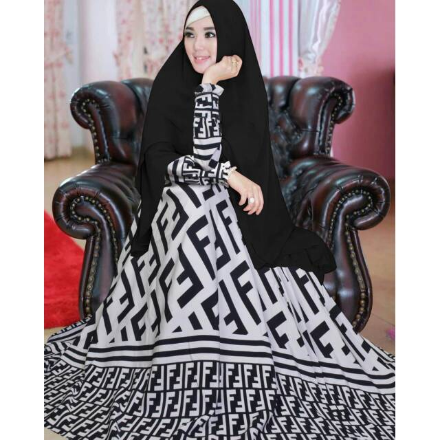 GAMIS CANTIK SYARI MONALISA PUTIH PLUS KHIMAR