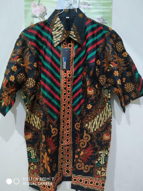 Grosir Trolistore Kemeja Batik Pria Motif Kembang Sinaran Pe Lengan Pendek Seragam Batik Pekalongan
