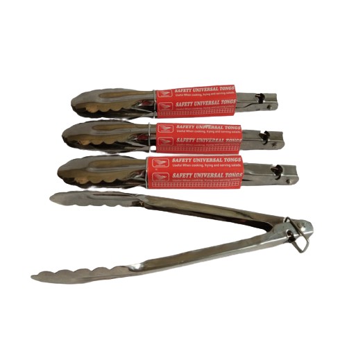 Capit Makanan Stainless Tongs Snack Cook Penjepit Makanan uk kecil