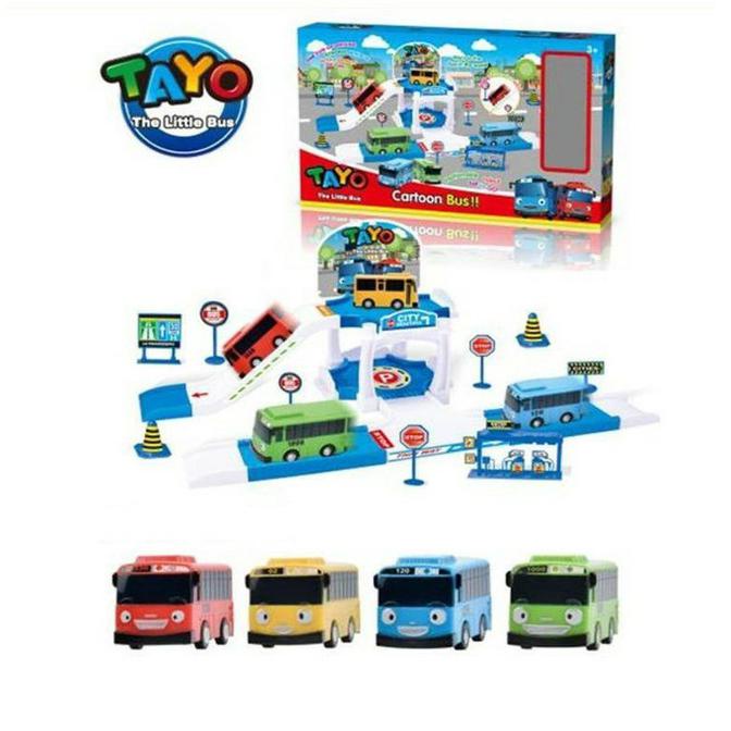 Tayo Parking Lot / Parking Car Tayo / Track Set Parking Tayo