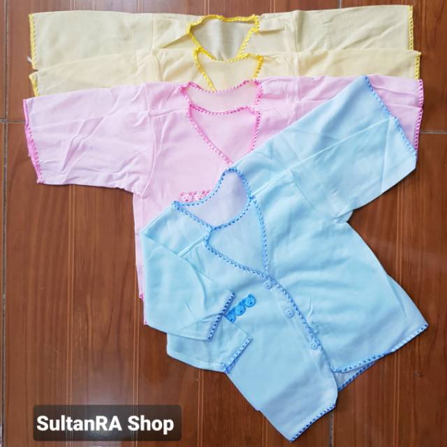 6 Pcs (1/2 Lusin) Baju Bayi Lengan Panjang 0-4 Bulan Boboko POLOS Newborn Baju TANGAN PANJANG