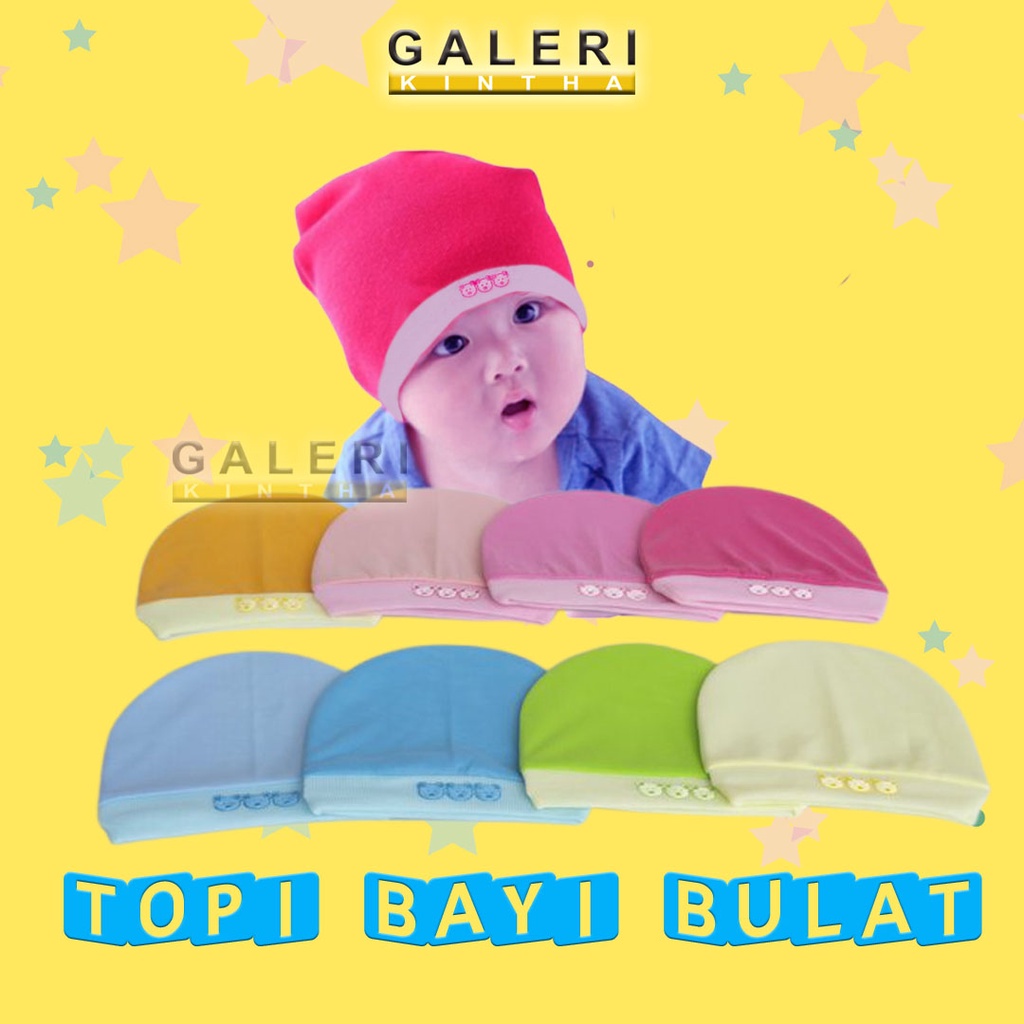 Topi Bayi Bulat Laki Laki Newborn Baru lahir