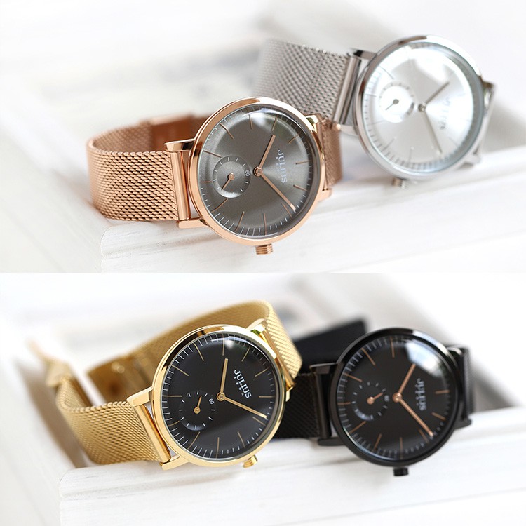 Julius JA-1065 / JA1065 ORIGINAL Jam Tangan Wanita Stainless Steel - Silver Rose Gold Blue Black