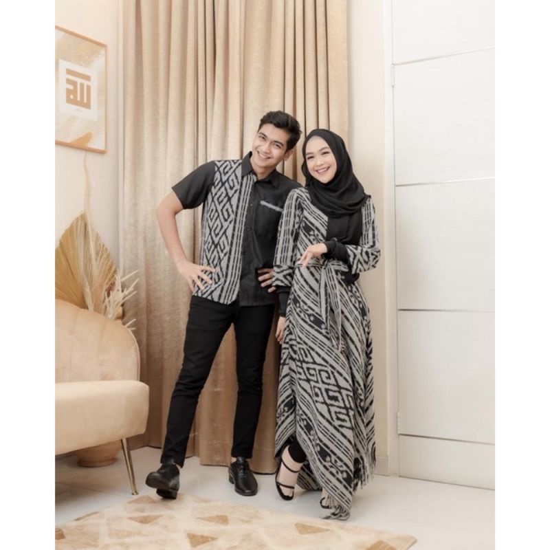 COUPLE TENUN TORAJA ABU DRESS KONDANGAN DRESS SONGKET BAJU TENUN DRESS ETNIK BAJU COUPLE BATIK TENUN