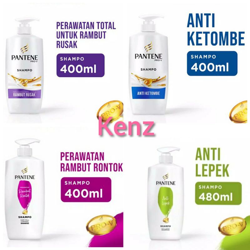 Pantene Shampoo Rambut Rontok / Anti Ketombe / Rambut Rusak / Anti Lepek 400ml