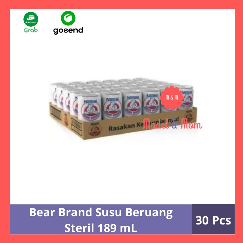 

Bear Brand Susu Kaleng Susu Beruang Susu Steril 189ml Gojek Grab Only