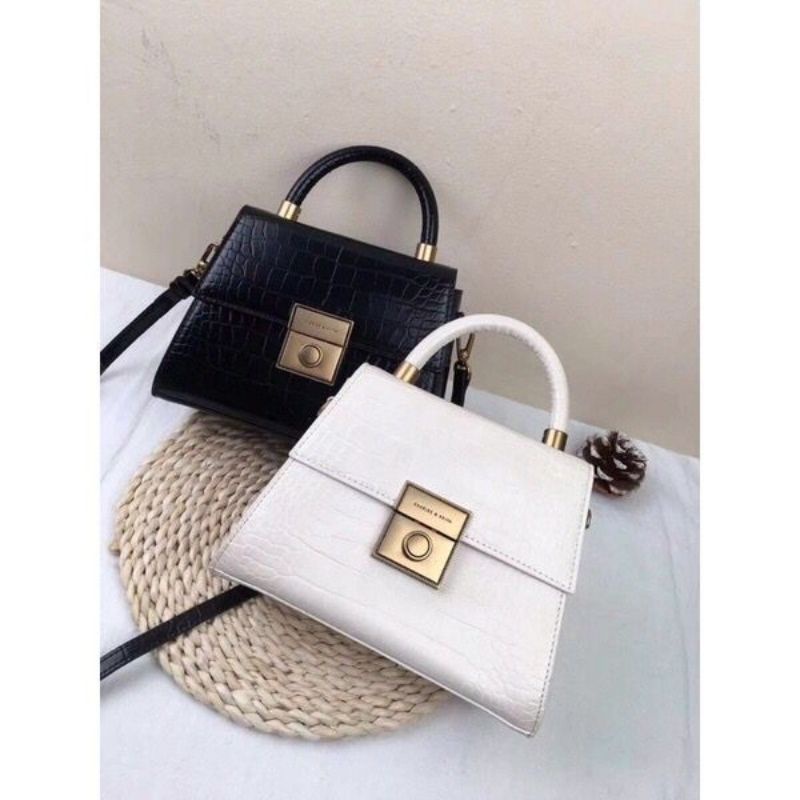 Tas Wanita | CK Printed croco Handle Leather