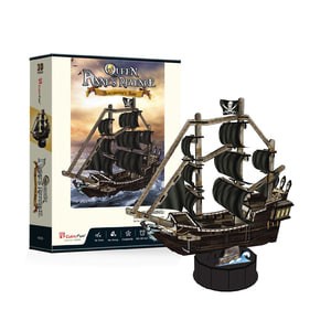 CUBICFUN Queen Anne's - 3D Puzzle Blackbeard Ship - Cubic Fun Puzzle