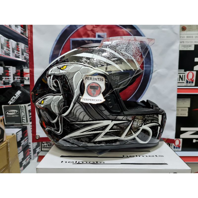 HELM ZEUS ZS811 ZS 811 BLACK AL 48 WHITE